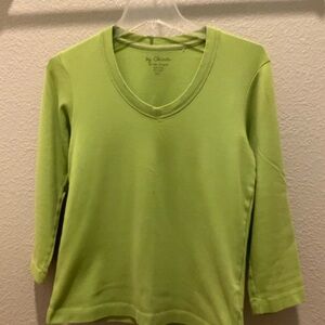 Chico's Vibrant Green Knit Top